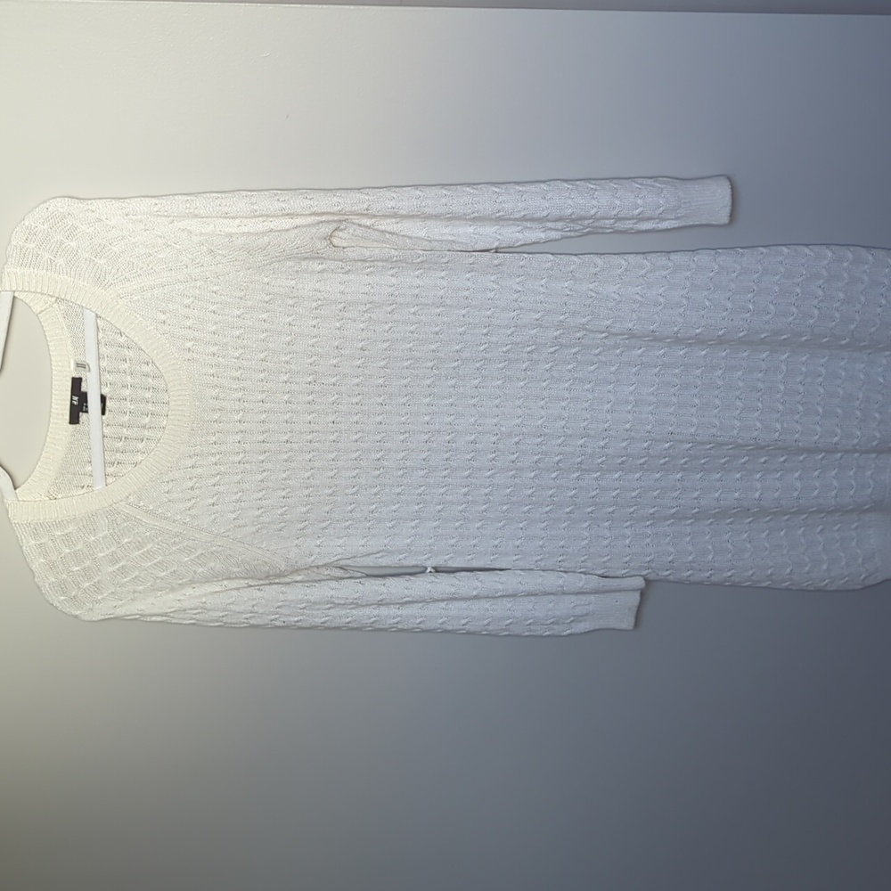 Off-white sweater dress